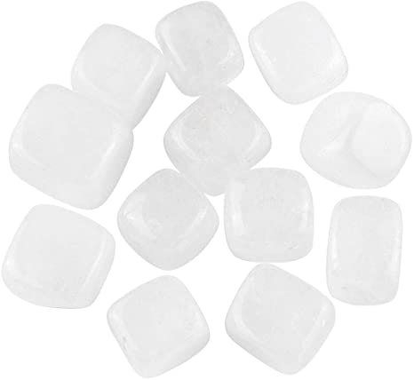 Jovivi 12pcs Natural Clear Quartz Crystal Chakra Healing Crystals Stones Kit Tumbled Gemstones Set for Energy Balancing Reiki Therapy Meditation Thumb Worry Stones