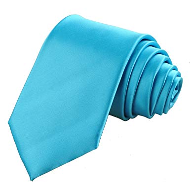 KissTies Solid Satin Tie Pure Color Necktie Mens Ties   Gift Box