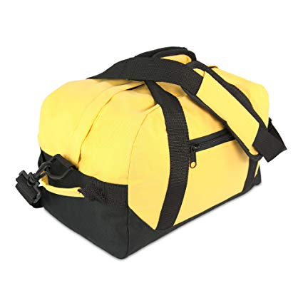 DALIX 14" Small Duffle Bag Two Toned Gym Travel Bag