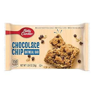 Betty Crocker Oatmeal Bar, Chocolate Chip, 1.24 Oz, 144 Count