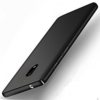 Nokia 6 Case, Mustaner Ultra Thin Lightweight Smooth Hard Case Slim Defense Case For Nokia 6(PC Black)
