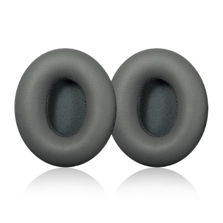 Grey Replacement Earpad cushions For Monster Beats By Dr. Dre Solo & Solo HD Headphone With IT IS Logo Headphone Cable Cord Clip