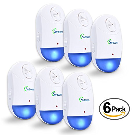 Swtroom 6-Packs highly-effective Electronic Plug -In Ultrasonic Pest Control for Insects,mosquitoes ,Rats,Rodents (PINK)