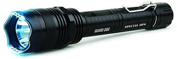 Guard Dog Security Special Ops Stun Gun Flashlight with Concealed Stun Technology - Self-Defense Tool with Glass-Breaker, Rechargeable