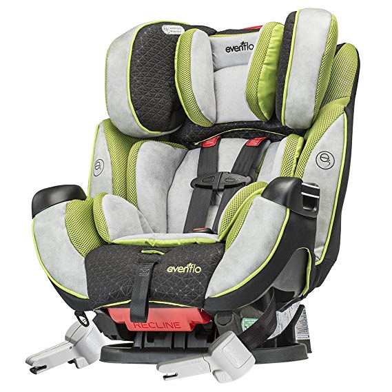 Evenflo Symphony 65 Dlx Porter Car Seat, Grey/Black/Green