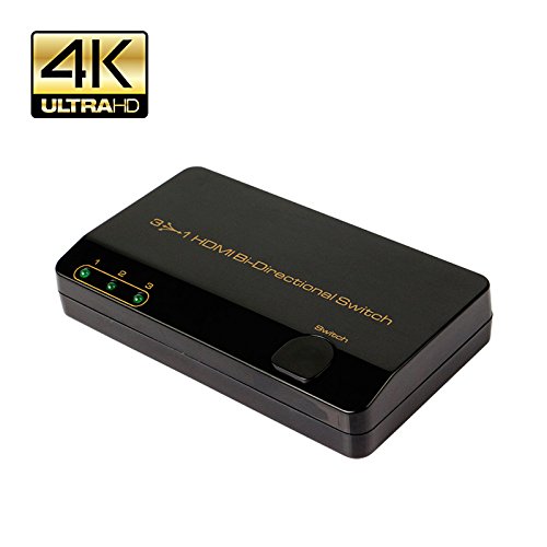 MEALINK 3x1 3 Ports HDMI Bi-Directional Switch and 1x3 Splittrer Box Support Ultra HD 4K and 1080P For Blue ray DVD Media box HDTV PS3 PS4 Projector Laptop
