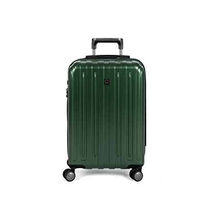 Delsey Luggage Helium Titanium Carry-On EXP Spinner Trolley Metallic