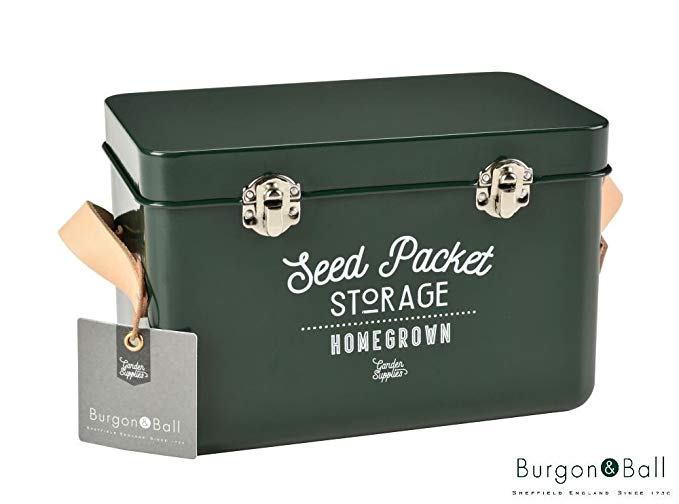 Burgon & Ball Seed Packet Storage Tin Frog Green