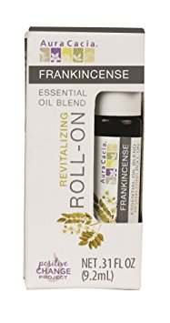 Aura Cacia Roll-On Essential Oil Blend, Frankincense, 0.31 Ounce (Pack of 12)