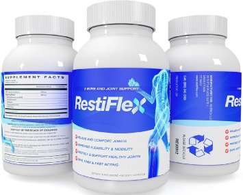 Restiflex Natural Egg Shell Membrane Bone and Joint Support Dietary Supplement, 60 Soft Capsules