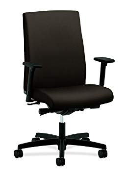 HON Ignition Series Mid-Back Work Chair - Upholstered Computer Chair for Office Desk, Espresso (HIWM3)