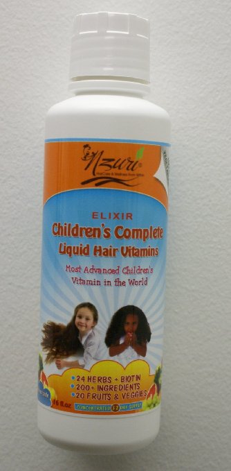 Nzuri Elixir Children's Liquid Hair Vitamins 16 Ounces