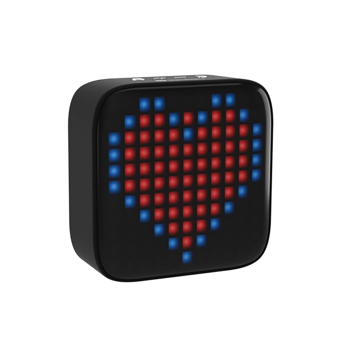 Portronics Pixel 8W Portable Bluetooth Speaker with 32 LED Displays Animation, TWS Feature, USB & SD Card Slot(Black)