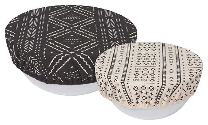 Now Designs Bowl Covers Cotton, Onyx Design