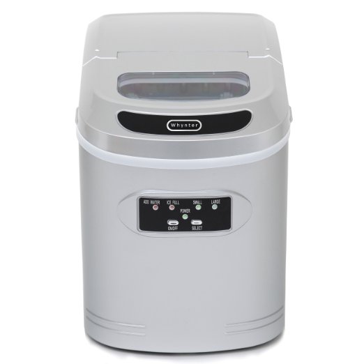 Whynter IMC-270MS Compact Ice Maker, 27-Pound, Metallic Silver