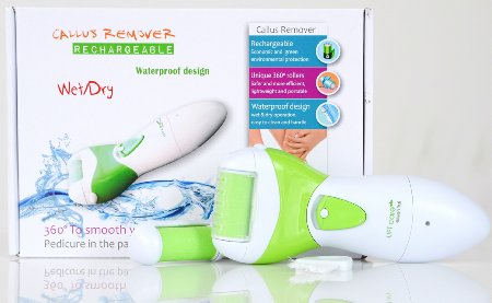 "LABOR DAY SALE First USB Rechargeable Foot Callus Remover (BATTERY FREE), Waterproof, Environmental Friendly Foot File for Pedicures, Exfoliating Foot Scrubber to remove Hard Skin and Cracked Heels