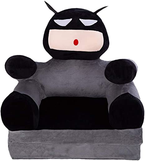 GEFU Plush Folding Children's Sofa Cute Cartoon Animal Back Chair, Plush seat beanbag Armchair, Play, Bedroom (F)