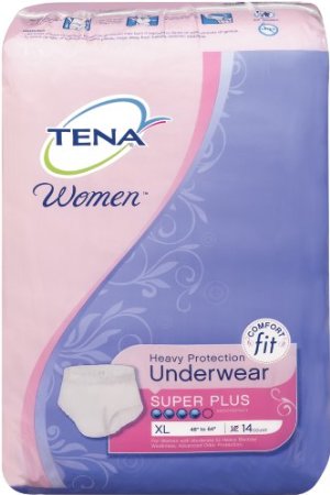 TENA for Women Heavy Protection Underwear, Super Plus Absorbency, XL, 14 Count