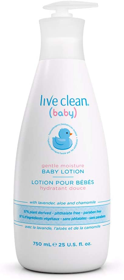 Live Clean Baby Gentle Moisture Baby Lotion, 750 mL