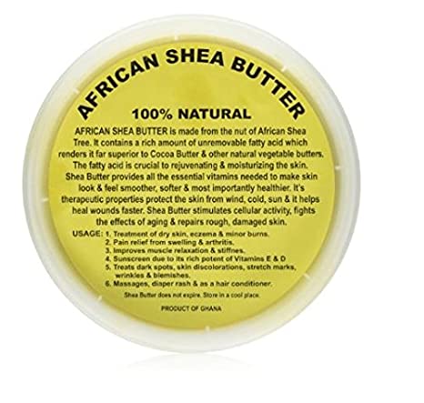 Raw Unrefined Grade A Soft and Smooth African Shea Butter from Ghana - Amazing quality and consistency - comes in a 16 oz Jar - Total weight approximately 14 oz by HalalEveryday