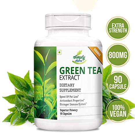 Simply Nutra Green Tea Extract Supplement With 90% Polyphenols, 40% Egcg 500 Mg - 90 Capsules