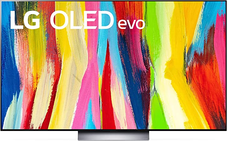 LG OLED Evo C2 Series 55” Alexa Built-in 4k Smart TV (3840 x 2160), 120Hz Refresh Rate, AI-Powered 4K, Dolby Cinema, WiSA Ready, Cloud Gaming, (OLED55C2, 2022)