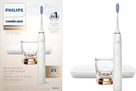 Philips Sonicare Diamond Clean 9000 Rechargeable Electric Toothbrush, Rose Gold, Hx9911/78, 1 Count