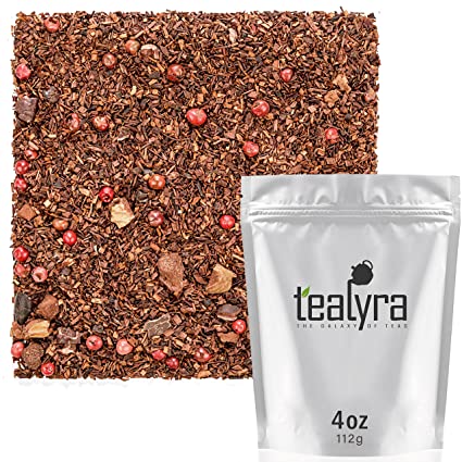 Tealyra - Chocolate Monkey - Cocoa Rooibos Tea - Banana Chips - Loose Leaf Tea - Red Bush Tea - High in Antioxidants - Relaxing - Caffeine Free - Organic - 112g (4-ounce)