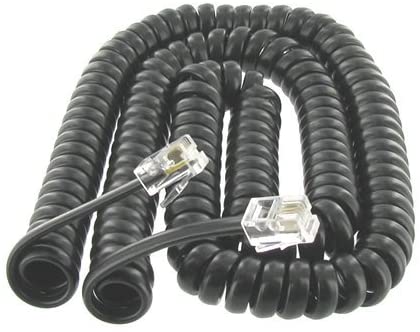 Leegoal Coiled Telephone Phone Handset Cable Cord,Black