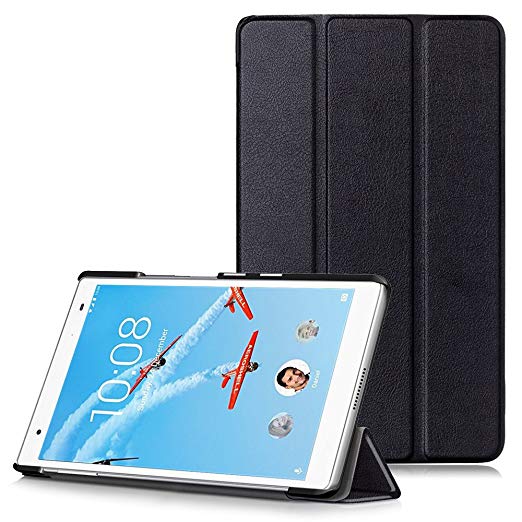 Lenovo Tab 4 8 Plus Case, Ultra Slim Lightweight Smart Shell Stand Cover with Auto Wake / Sleep Function for Lenovo Tab 4 8 Plus Tablet 2017 Release, Black