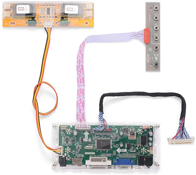 M.NT68676.2A HDMI DVI VGA Audio LED/LCD Controller Driver Board&nbsp;for HSD190MEN4 M170EN06 17" 19" 1280x1024 4CCFL 30Pins Panel,with Acrylic Shell