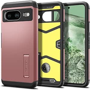 Spigen Tough Armor Designed for Pixel 8 Case (2023), [Extreme Protection Tech] - Rose Gold