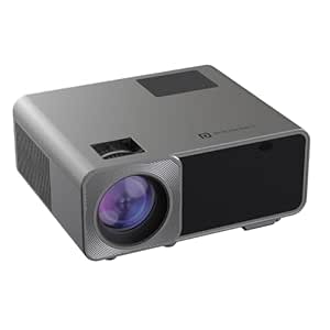 Portronics Beem 450 Smart LED Projector with 1080p Full HD Resolution, Built-in Streaming Apps (Netflix, Prime Video, Hotstar), 4000 Lumens, Screen Mirroring, 5 Watt Speaker (Grey)