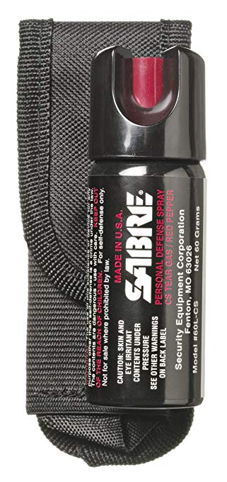 Sabre 3-IN-1 Pepper Spray - Advanced Police Strength - with Belt Holster (2.5 oz)