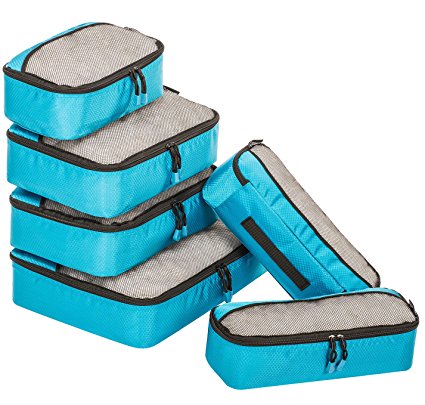 ZOMAKE Packing Cubes 6pcs Set Travel Accessories Organizers Versatile Travel Packing Bags