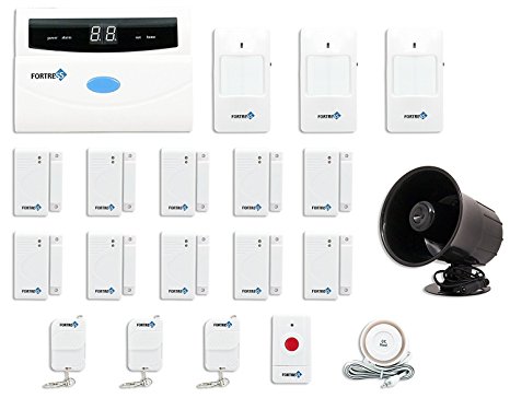 Fortress Security Store (TM) S02-B Wireless Home Security Alarm System DIY Kit with Auto Dial   Outdoor Siren