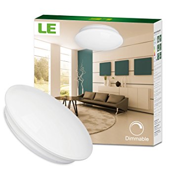 LE 40W Dimmable Warm White 19.3-Inch LED Ceiling Lights, 225W Incandescent (80W Fluorescent) Bulbs Equivalent, 2800lm, 3000K, Ceiling Light Fixture, Round Flush Mount Light for Living Room