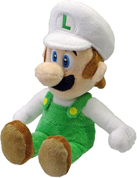 Nintendo Official Super Mario Fire Luigi Plush, 8"