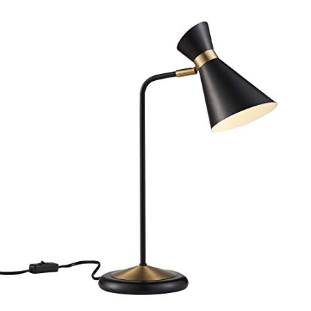 Versanora VN-L00054 Harper Lamp, Black/Antique Brass