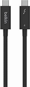 Belkin cable Thunderbolt 4 activo, conexión USB-C con Power Delivery de 100W, cumple con las especificaciones de USB4 y es compatible con Thunderbolt 3, MacBook Pro, iPhone 15 Pro y otros, 2m