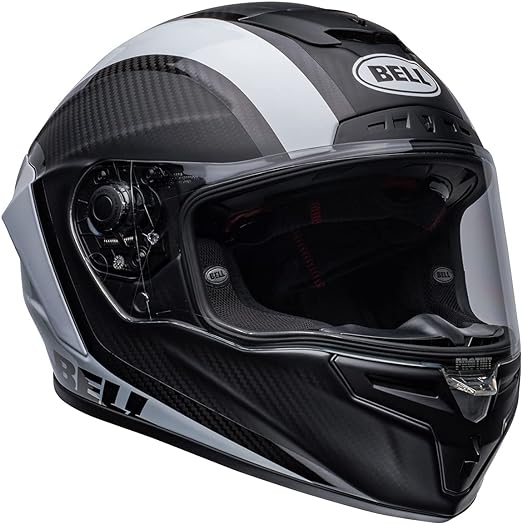 Bell Race Star Flex DLX Helmet (Matte/Gloss Black/White - Large)