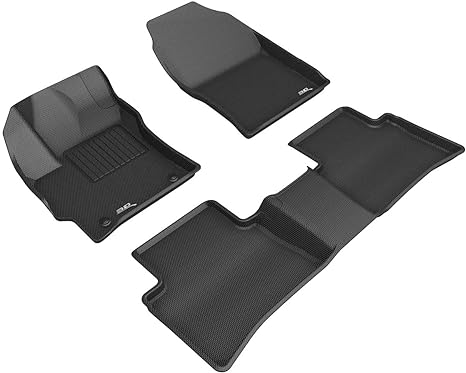 3D MAXpider Custom Fit Kagu Floor Mat (Black) Compatible with Toyota Corolla Sedan 2020-2023 - Full Set