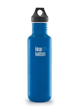 Klean Kanteen Classic 27-Ounce Stainless Steel Bottle With Loop Cap