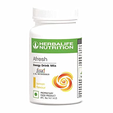 Herbalife Afresh Energy Drink Lemon Flavour For Weight Loss Energy Drink Plant-Based Protein |50 g, Lemon, Pack of 1|