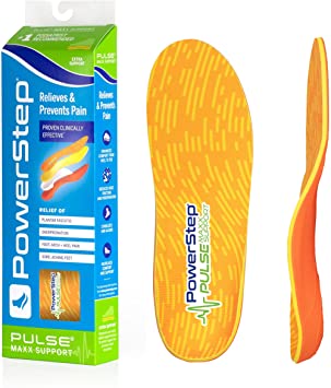PowerStep Pulse Maxx Insole - Running Shoe Insert for Men and Women, Maximum Arch Support, Plantar Fasciitis, Morton's Neuroma, Maximum Cushion Insole