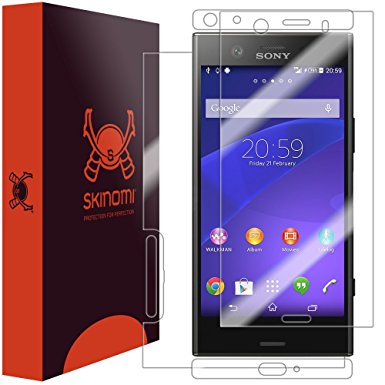 Sony Xperia XZ1 Compact Screen Protector   Full Body , Skinomi TechSkin Full Coverage Skin   Screen Protector for Sony Xperia XZ1 Compact Front & Back Clear HD Film