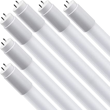 GE 4FT LED Tube Light, T8, 12W (32W Equivalent), 4000K Cool White, 1500 Lumens, Direct Replacement, UL Listed, Damp Rated, G13 Bi-Pin Base (6 Pack)