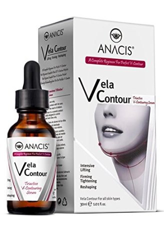 Neck Firming and Tightening, Lifting V line Serum, Chin contouring, Double Chin Tightens Loose and Sagging Skin. Vela Contour 30 Ml