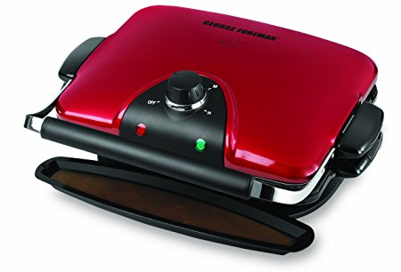 George Foreman 84-Inch Removable Plate Grill, Red