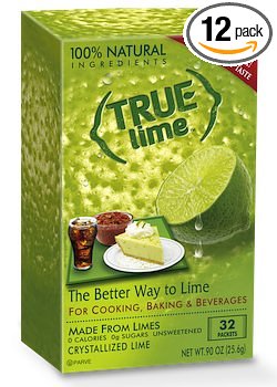 True Lime Crystallized Lime Mix, 32 Packets, .91 Ounce Box (Pack of 12)